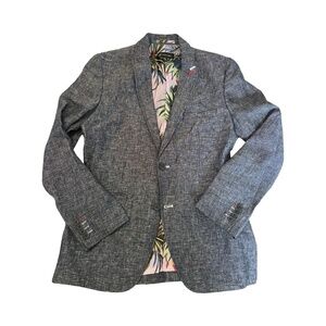 INC International Concepts Slim Fit 100% Linen Blue Blazer Sport Coat Men’s Med